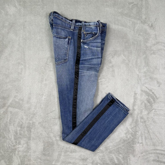 McGuire Denim Denim - McGuire Denim Satin Tuxedo Stripe Jeans Women's 27 Modern Chic Skinny Black Trim